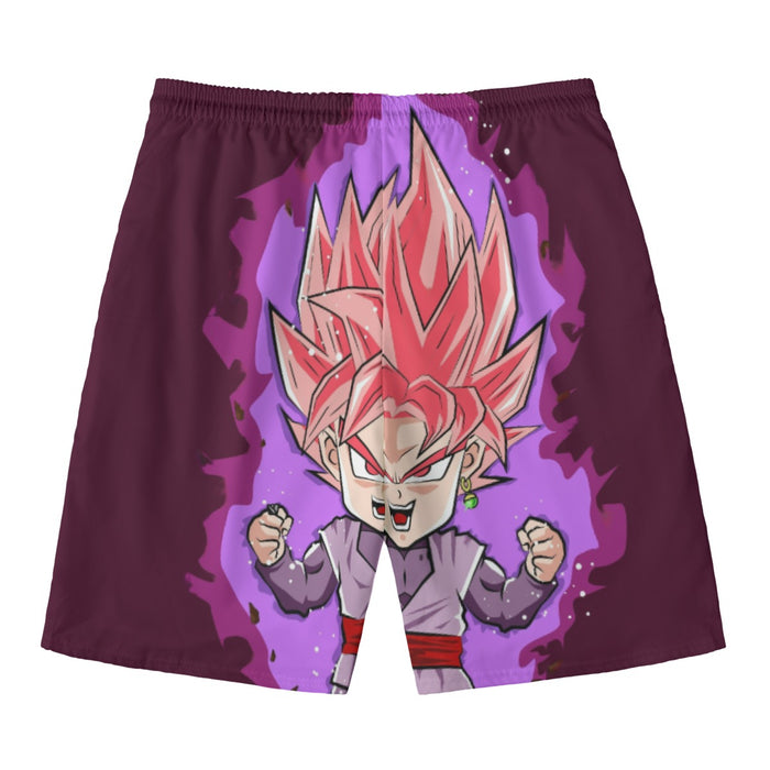 DBZ Goku Black Zamasu Rose Super Saiyan Cute Chibi Design Beach Pants