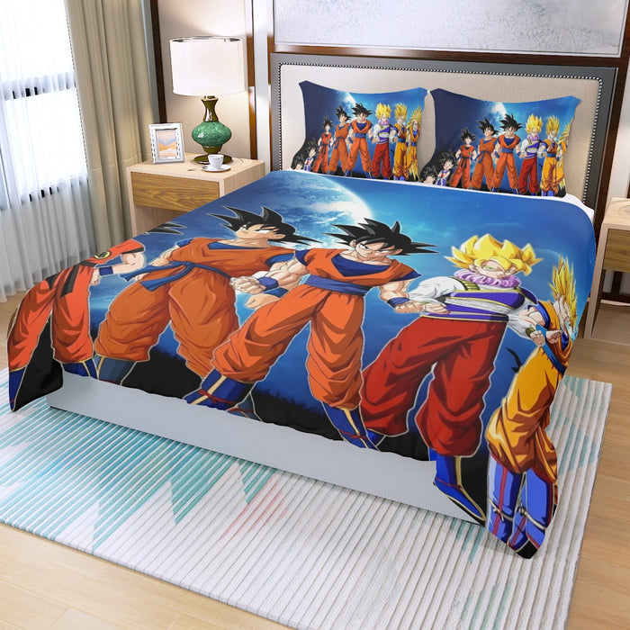 Dragon Ball Z Cool Goku Super Saiyan Transformation Three Piece Duvet Cover Set