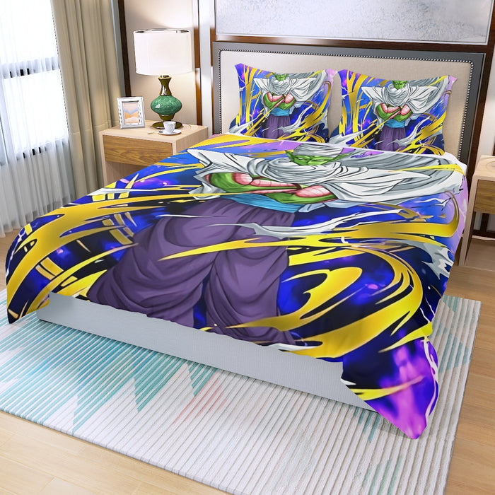 Dragon Ball Angry Piccolo Waiting Fight Aura Yellow Fashion Three Piece Duvet Cover Set