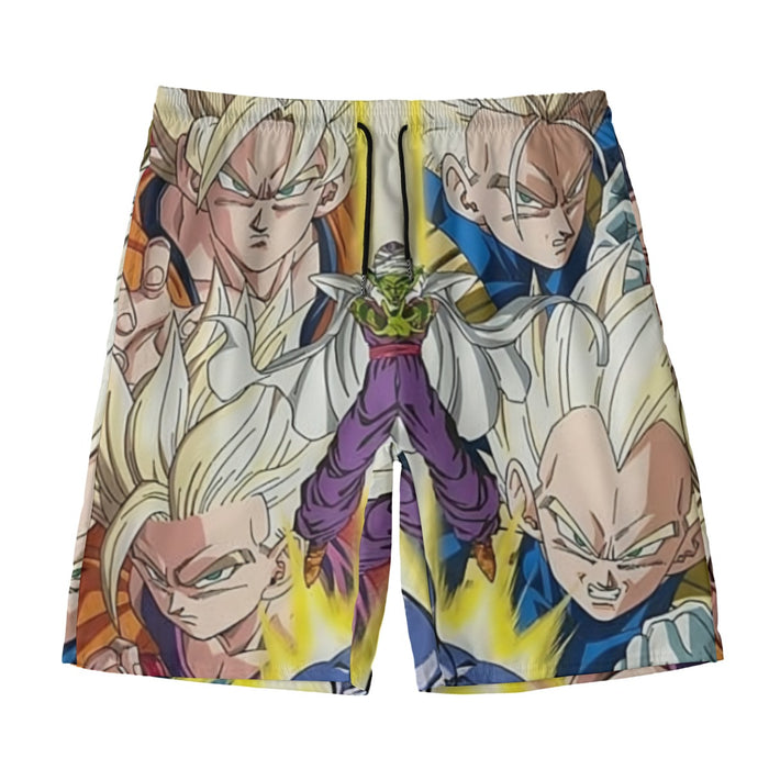 Dragon Ball Goku Vegeta Saiyan Piccolo Namekian Vibrant Design Beach Pants