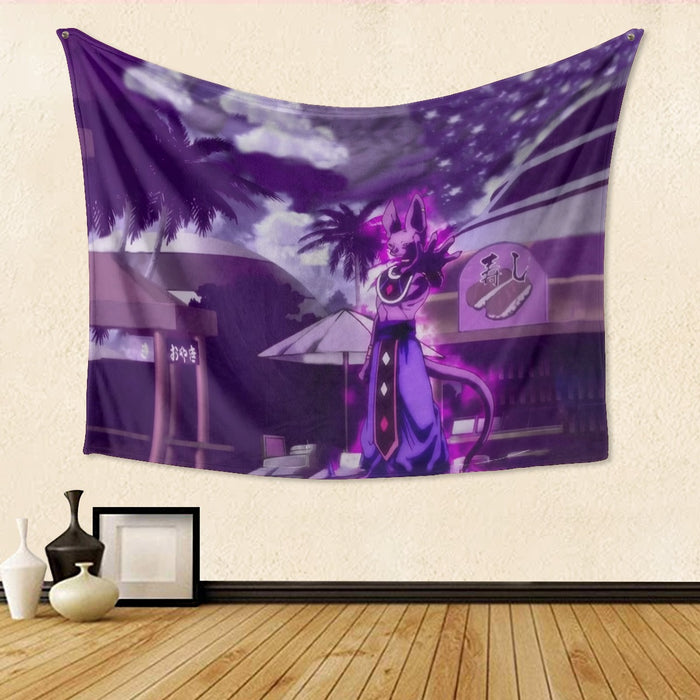 Dragon Ball Super God Of Destruction Dope Lord Beerus Tapestry