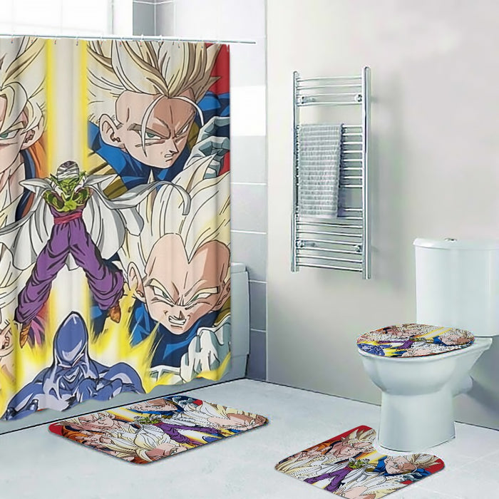 Dragon Ball Goku Vegeta Saiyan Piccolo Namekian Vibrant Design Four-piece Bathroom