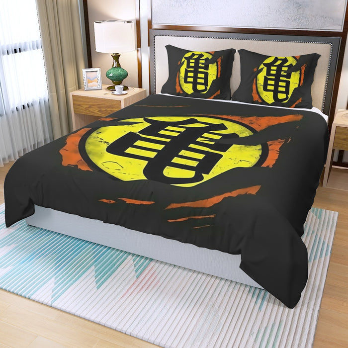 Dragon Ball Master Roshi Symbol Kanji Japanese Cool Design Three Piece Duvet Cover Set