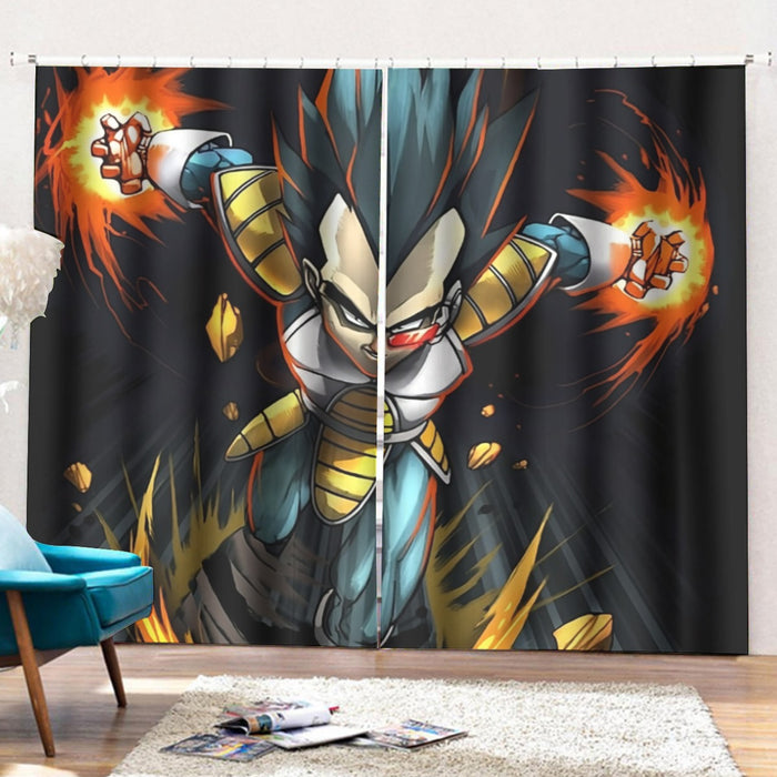 Dragon Ball Armored Vegeta Double Galick Cannon Dope Curtains with Hooks