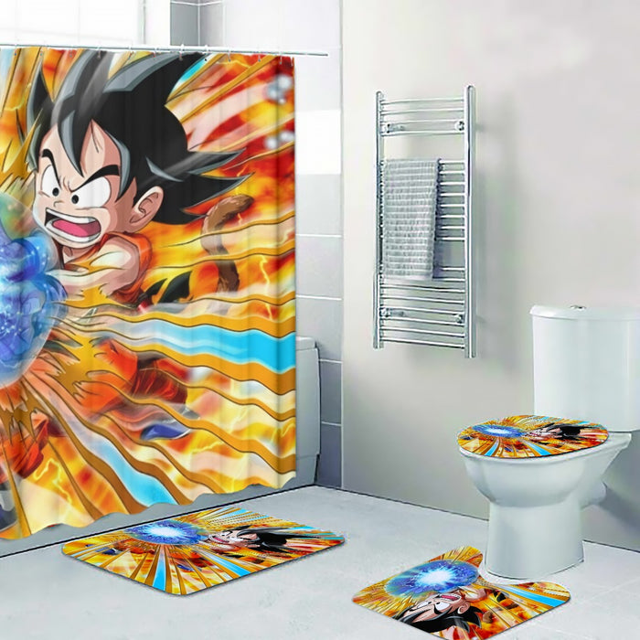 Dragon Ball Energy Kid Goku Blue Kamehameha Four-piece Bathroom