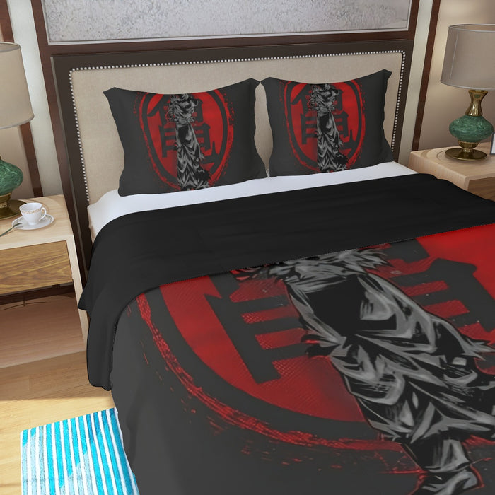 Dragon Ball Z Goku's Logo Three Piece Duvet Cover Set