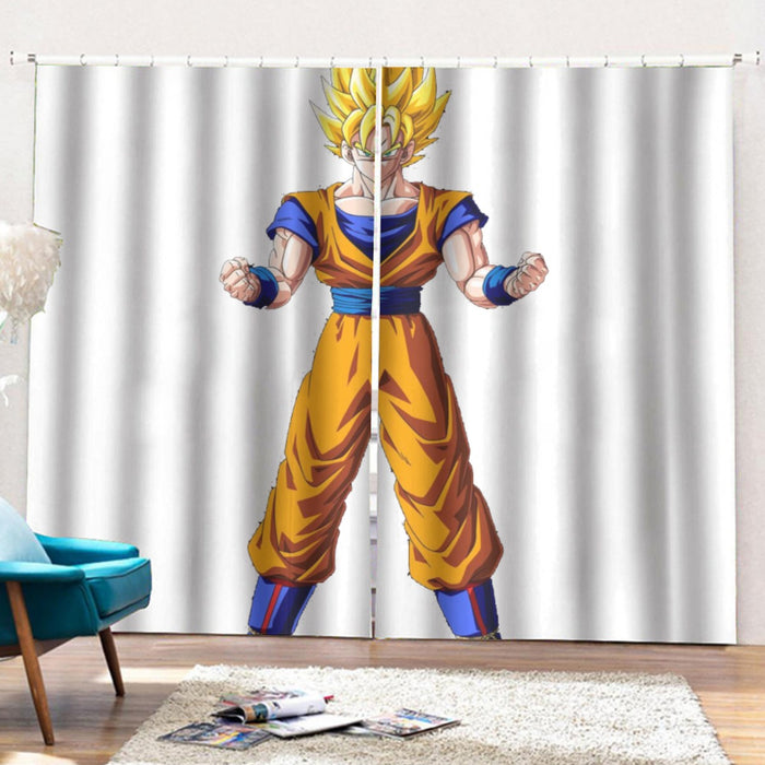 Goku Transformation Thunder Black Super Saiyan Curtains with Hooks