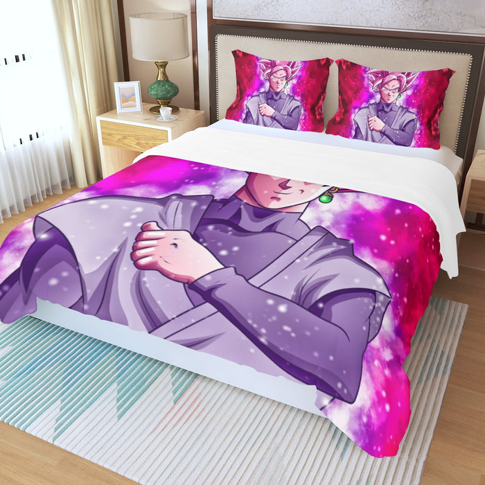 Dragon Ball DBZ Goku Black Rose Galaxy Fantasy Amazing Three Piece Duvet Cover Set