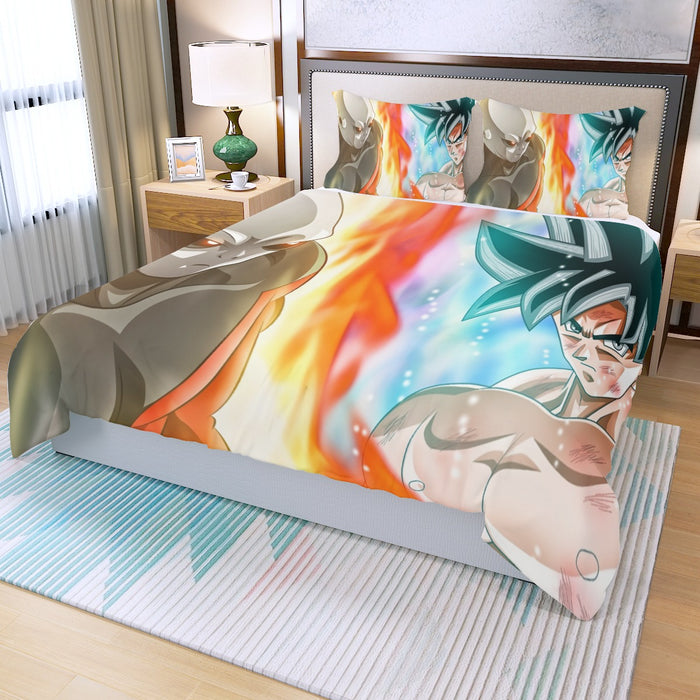 Dragon Ball Super Goku vs Jiren Overflowing Aura Three Piece Duvet Cover Set