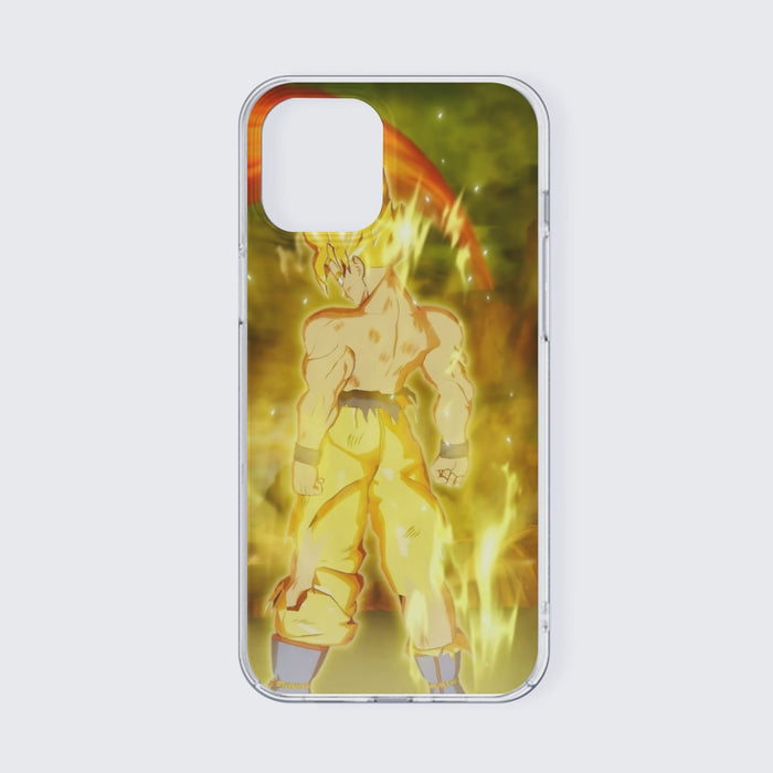 Dragon Ball Goku Super Saiyan Battle Posture Aura Style iPhone 13 Case