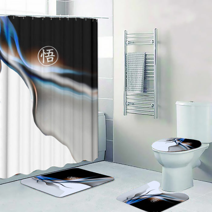 Goku Mastered Ultra Instinct Fire Four-piece Bathroom