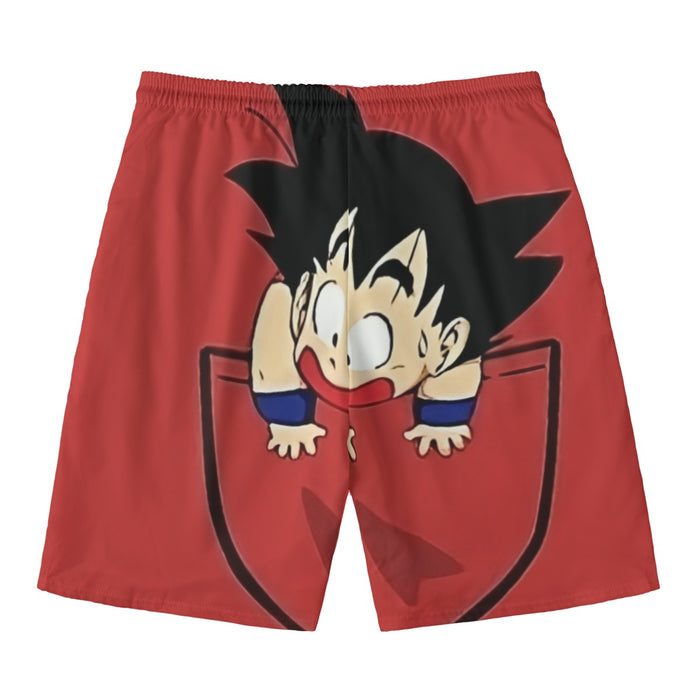 Dragon Ball Cute Goku Kid Pocket Simple Design Streetwear Beach Pants