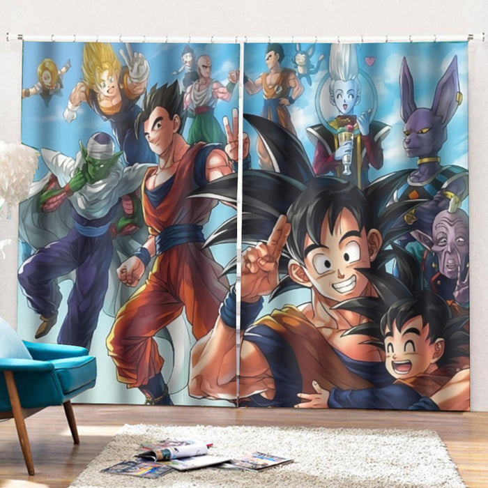Dragon Ball Z Characters Curtains with Hooks