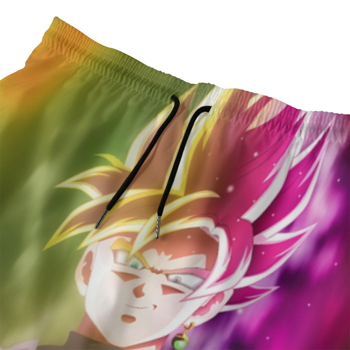 Dragon Ball Super Saiyan Black Goku Rose 2 Epic Style Beach Pants