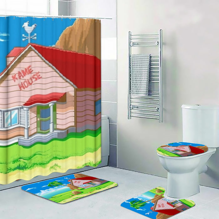 Dragon Ball Master Roshi's Kame House Cartoon Style Four-piece Bathroom