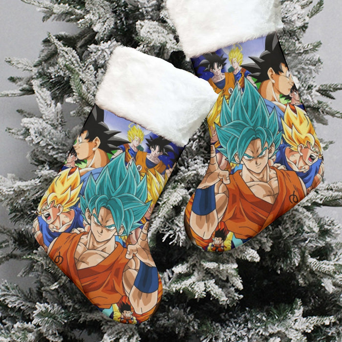 DBZ Goku Saiyan God Blue SSGSS Whis Symbol Cool Design Christmas Socks