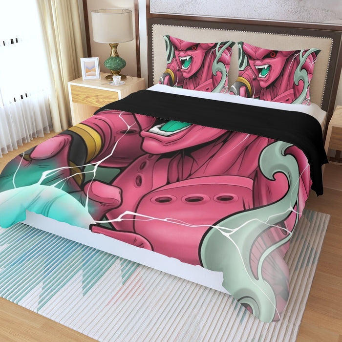 Awesome Majin Buu Attack Three Piece Duvet Cover Set