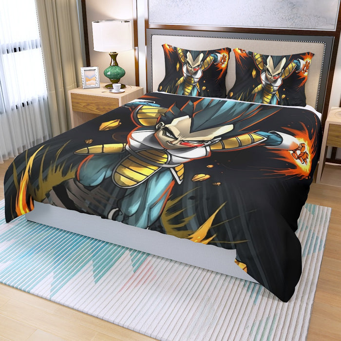 Dragon Ball Armored Vegeta Double Galick Cannon Dope Three Piece Duvet Cover Set