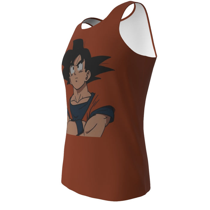 Goku Orange Minimalistic Background Tank Top