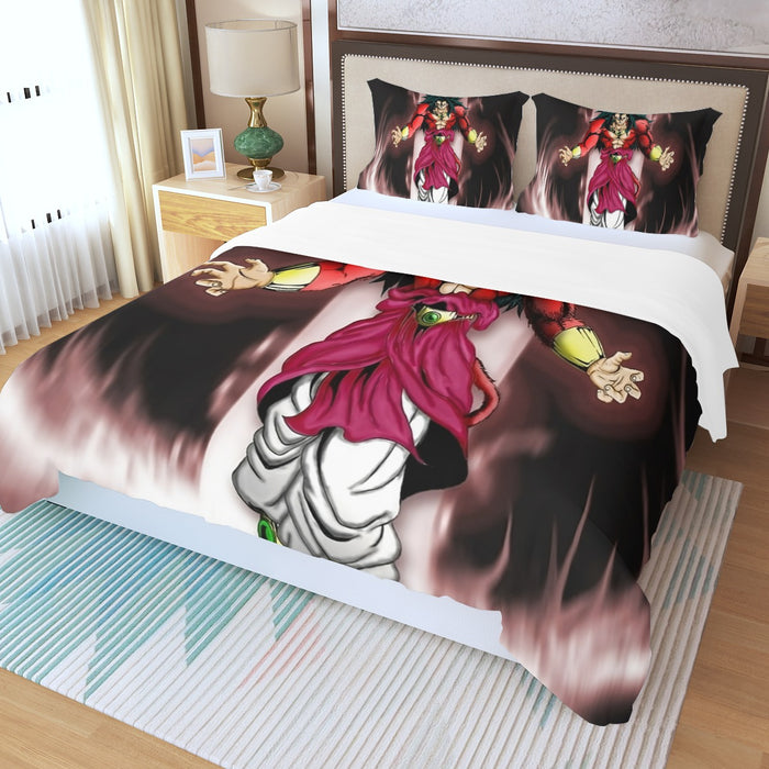 Dragon Ball Z Legendary Super Saiyan Broly 4 Dope Aura Three Piece Duvet Cover Set