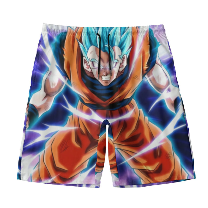 Dragon Ball Goku Blue Super Saiyan Epic Rage Casual Beach Pants