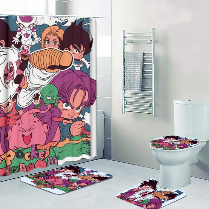 Kid Versions Of Dragon Ball Z Characters Four-piece Bathroom