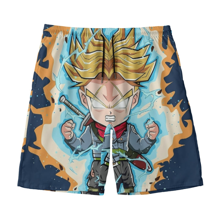 Dragon Ball Future Trunks Saga Super Saiyan Chibi Design Beach Pants