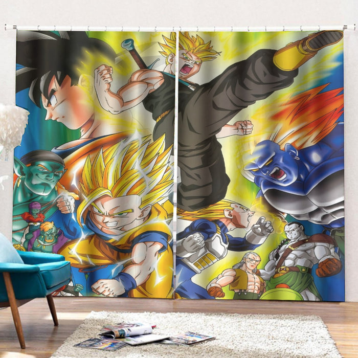 Dragon Ball Gohan Kid Super Saiyan Villain Vibrant Color Design Curtains with Hooks