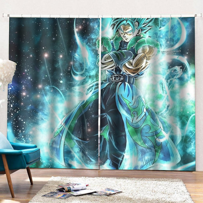 Dragon Ball Gogito 2 Blue Super Saiyan Kaioken Cool Curtains with Hooks