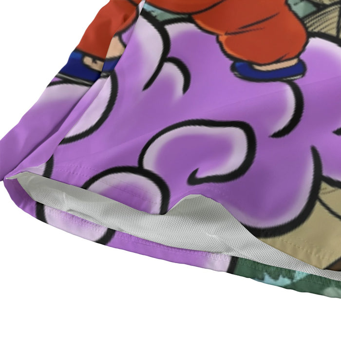 Dragon Ball  Kid Goku Flying With Shenron Beach Pants