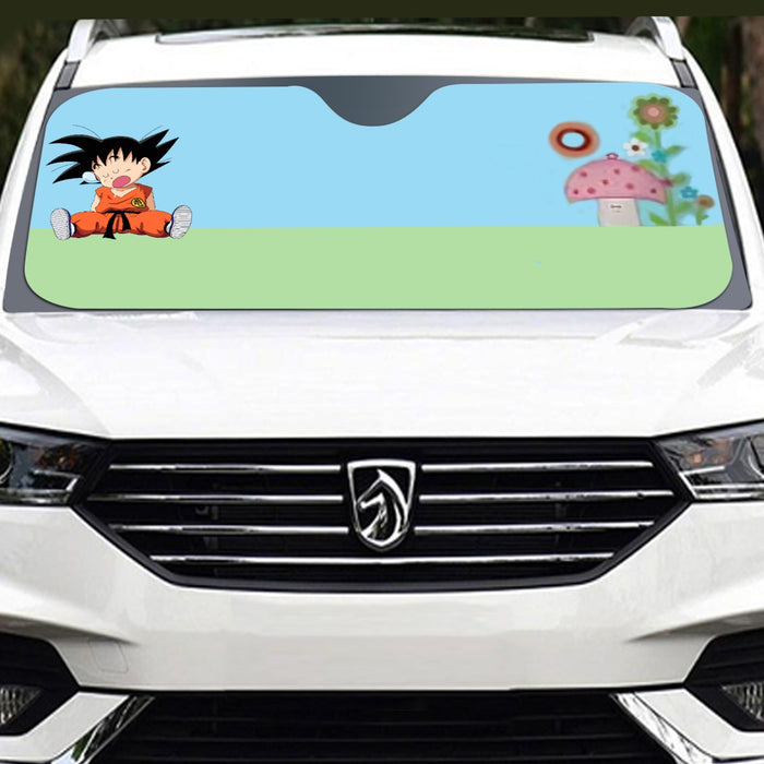 Dragon Ball Goku Kid Cute Day Dreamer Sleeping Anime Design Windshield Sunshade