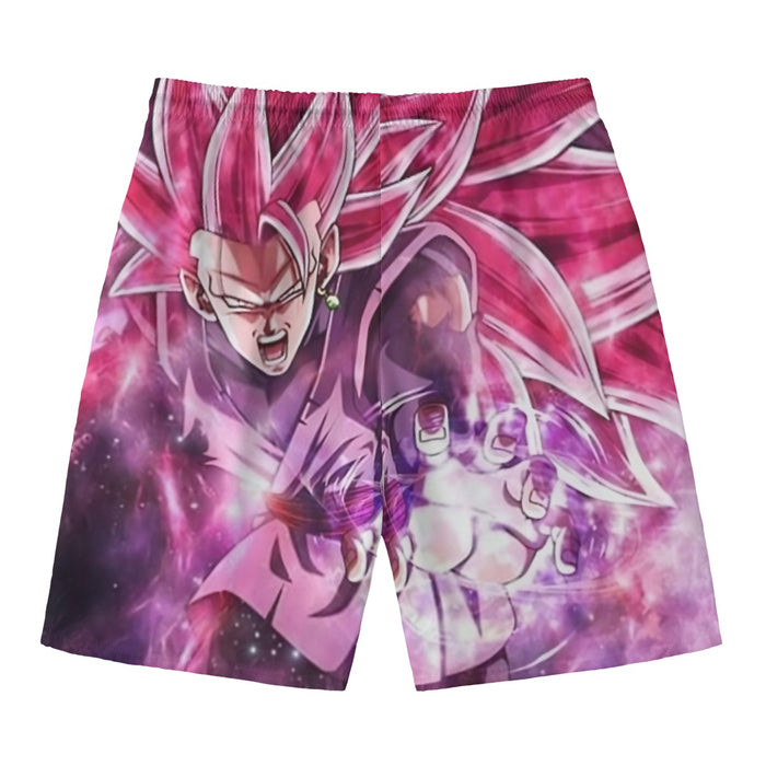 Dragon Ball Black Goku Rose 3 Ultra Instinct Epic 3D Beach Pants