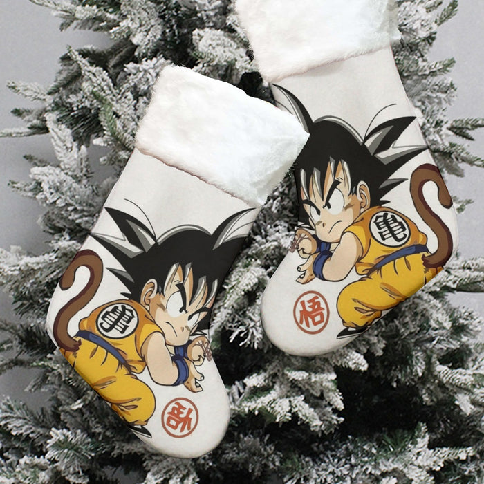 Cute Kid Goku Yellow Clothing Dragon Ball Z Christmas Socks