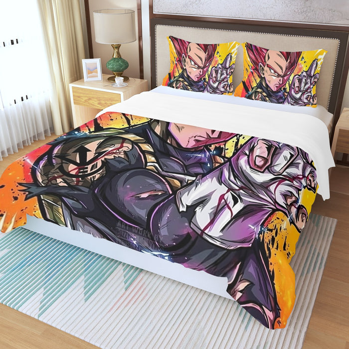 Dragon Ball Z Vegeta God Three Piece Duvet Cover Set