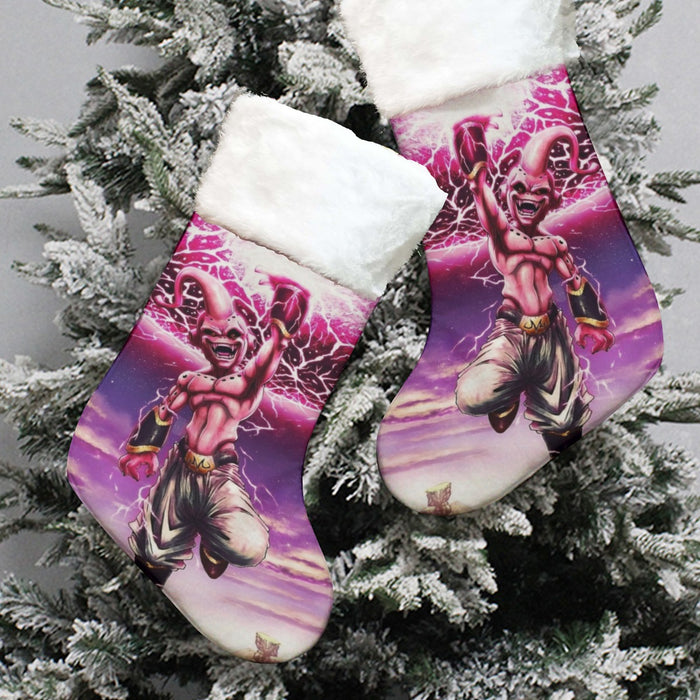 DBZ Kid Buu Super Villain Giant Ki Blast Realistic Design Christmas Socks