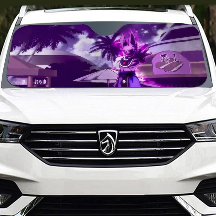 Dragon Ball Super God Of Destruction Dope Lord Beerus Windshield Sunshade