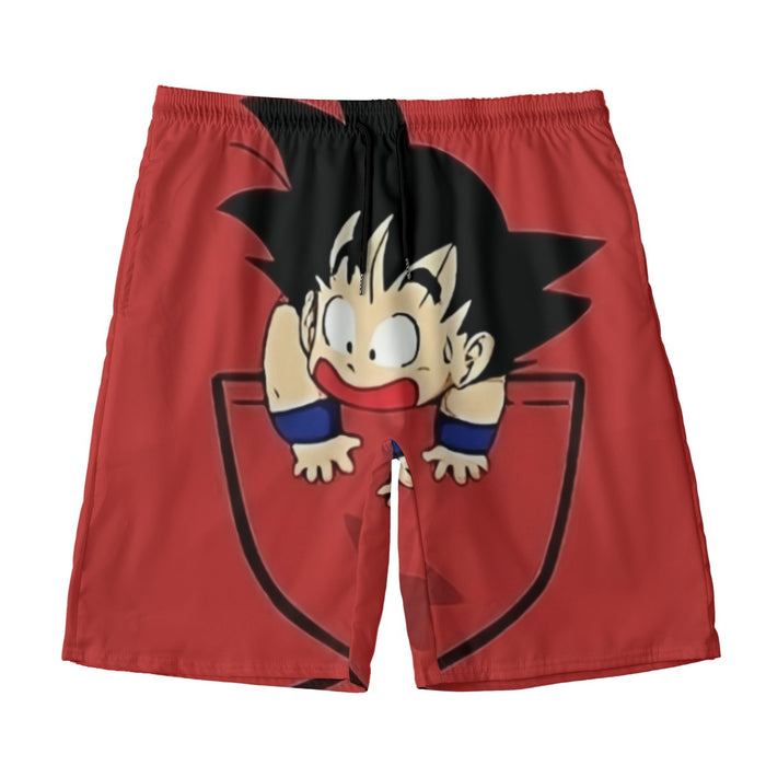 Dragon Ball Cute Goku Kid Pocket Simple Design Streetwear Beach Pants