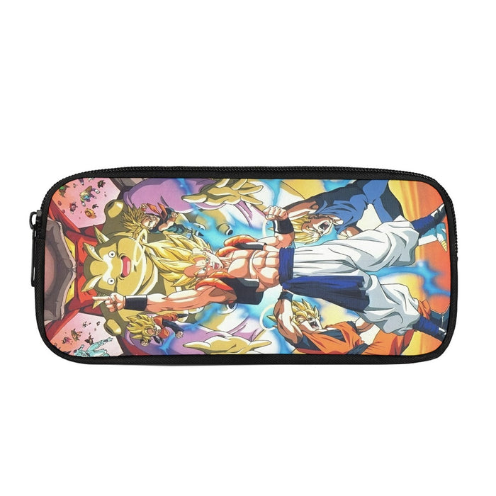 DBZ Goku Vegeta Fusion Saiyan Gogeta Colorful Design Streetwear Pencil Bag