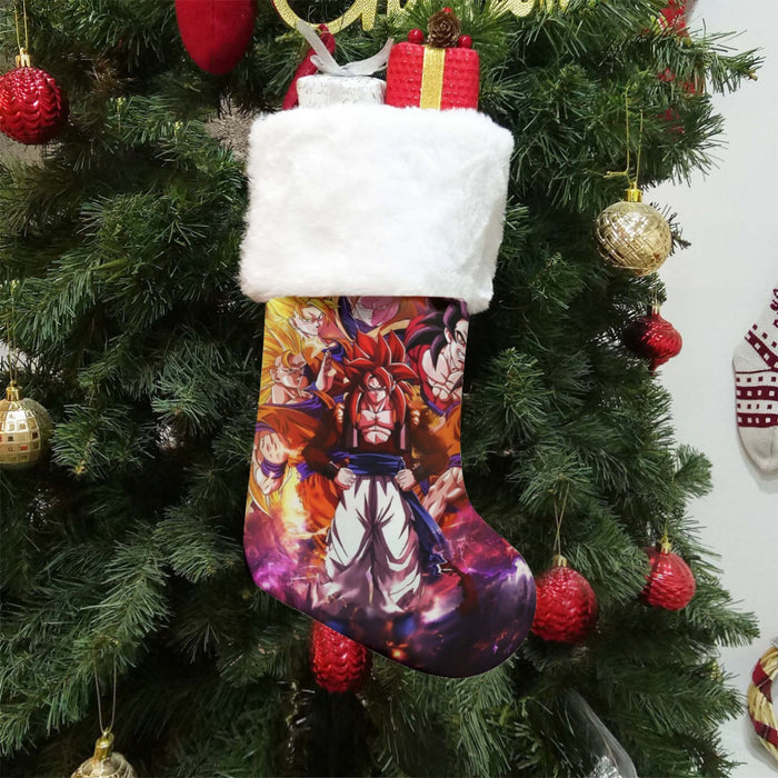 DBZ Gogeta Goku Vegeta Super Saiyan Powerful Lightning Thunder Design Christmas Socks