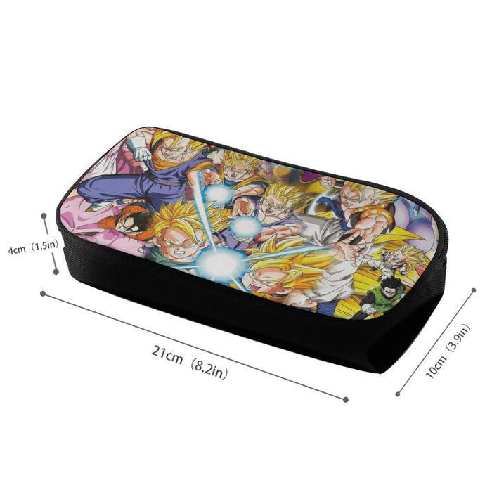 DBZ Goku Gohan Goten Super Saiyan Kamehameha Color Design Pencil Bag