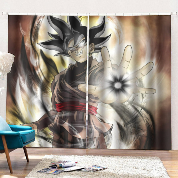 Dragon Ball Super Shirt  Black Goku Black Hole Creation Curtains with Hooks