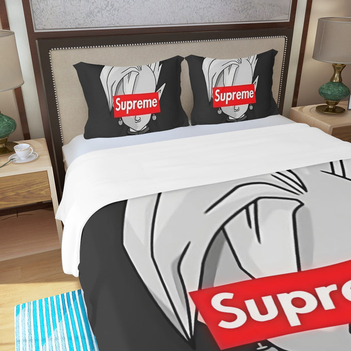 DBZ Zamasu Supreme Kai Logo Creative Black Edition Three Piece Duvet Cover Set