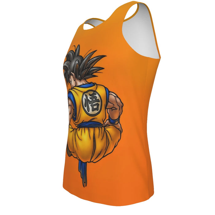 Goku Orange Background Tank Top