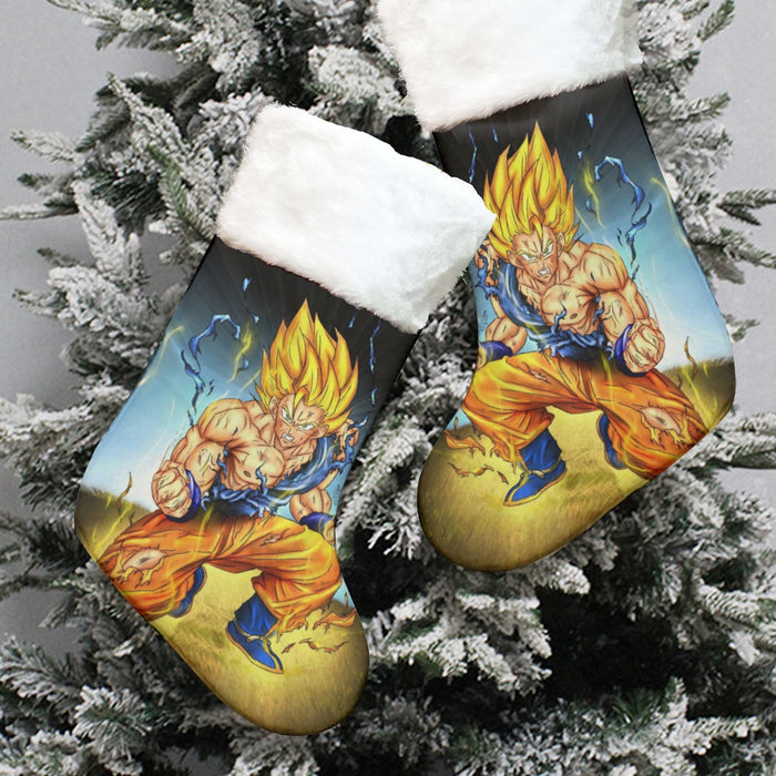 DBZ Goku Super Saiyan Thunder Power Damage Fight Cool Design Christmas Socks