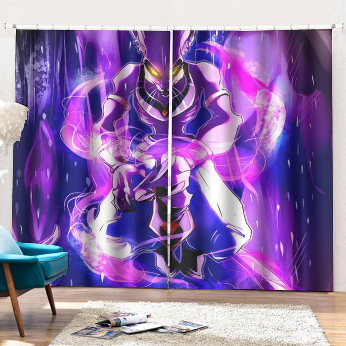 DBZ Mighty Destruction God Beerus Egyptian Cat Sport Design Curtains with Hooks