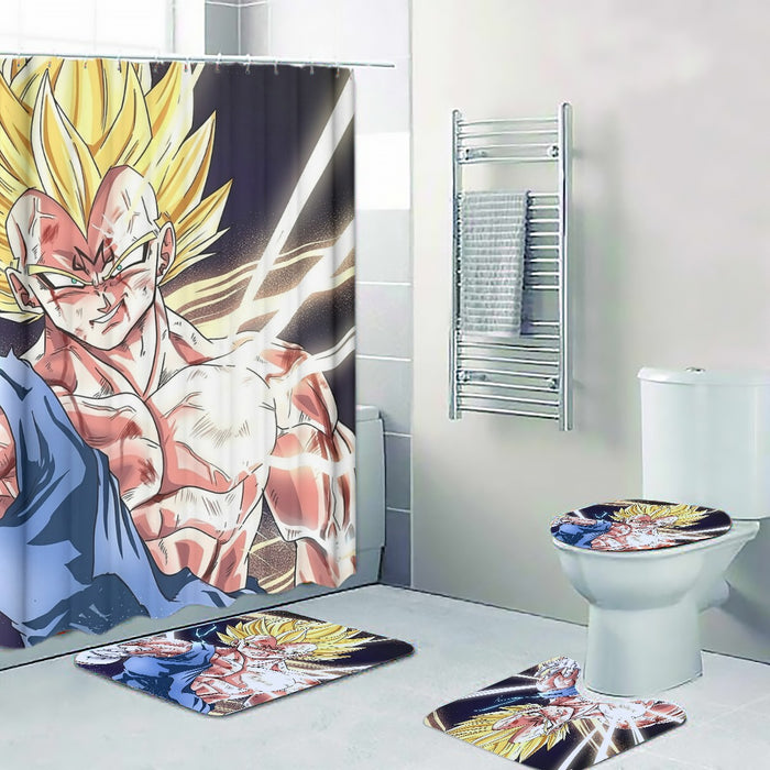 DBZ Majin Vegeta Saiyan Prince Fight Injure Manga Style Trending Four-piece Bathroom