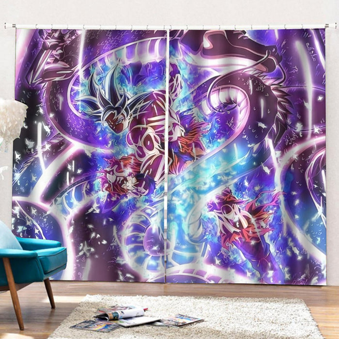 Dragon Ball Super Ultra Instinct Goku x Shenron Curtains with Hooks