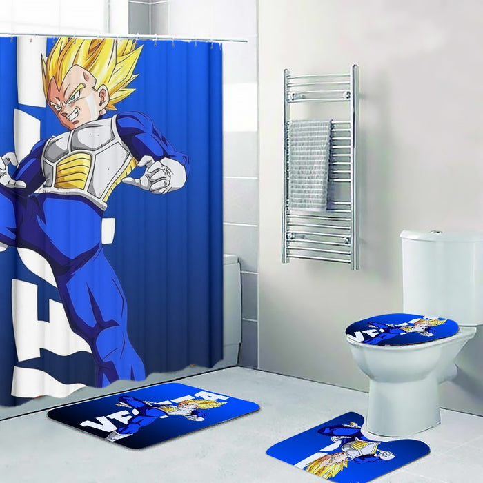 Vegeta With Background Word Dragon Ball Four-piece Bathroom