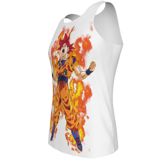 Awesome Goku Super Saiyan God Transformation DBZ Tank Top