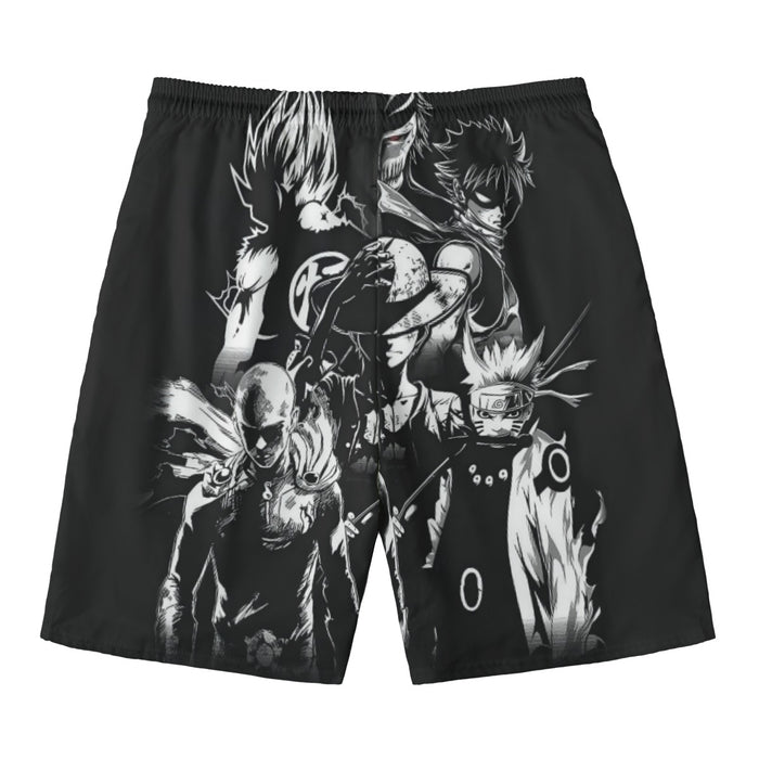 DBZ Goku Naruto Saitama Luffy Natsu Ichigo Dope Anime Beach Pants